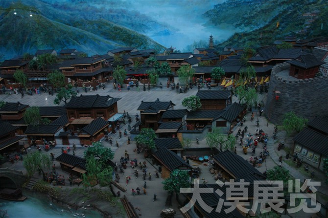 仿真古建沙盤1